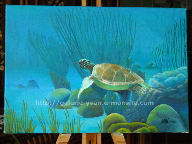 Peinture d'une tortue de mer