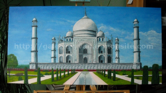 Taj mahal, peinture à l'huile